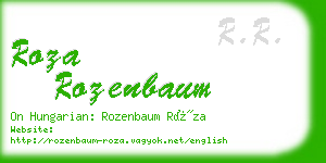 roza rozenbaum business card